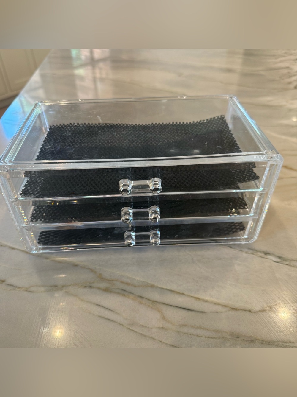 ❤️Clear Acrylic 3-Drawer Jewelry / Cosmetic Organizer